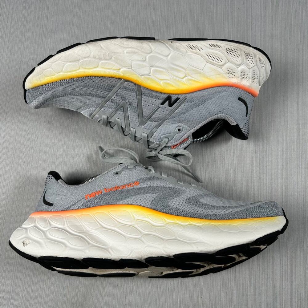 New Balance Fresh Foam More v4 Men's Running Shoes Gray Orange MMORCO4 US 10.5 - Picture 2 of 8